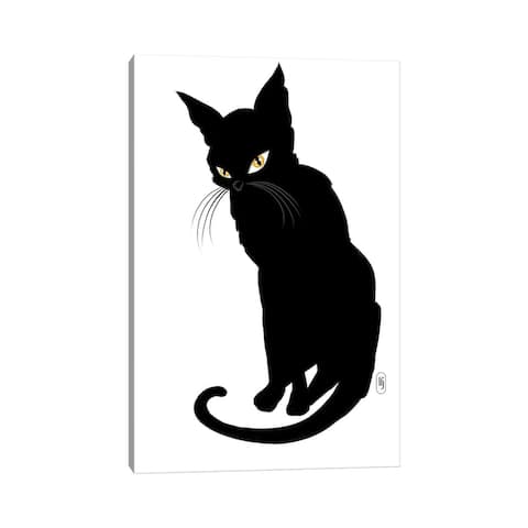 iCanvas "Black Cat" by La femme Jojo Canvas Print