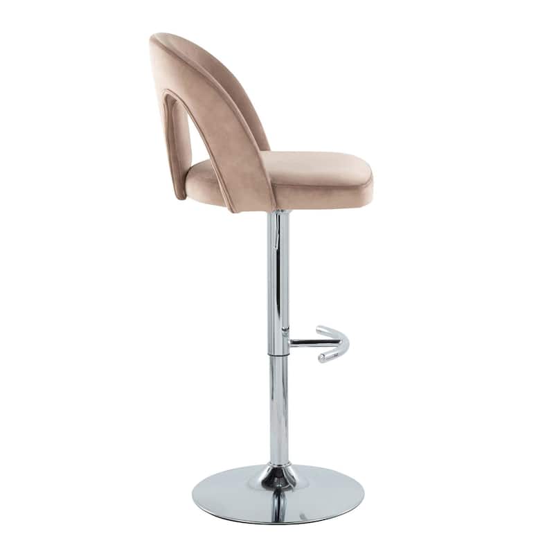 Ava Upholstered Adjustable Barstool - Set of 2