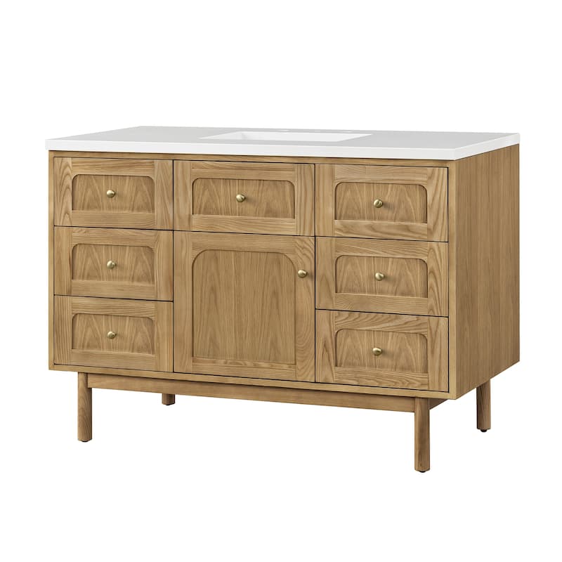 James Martin Vanities Laurent 36" Single Vanity, Light Natural Oak