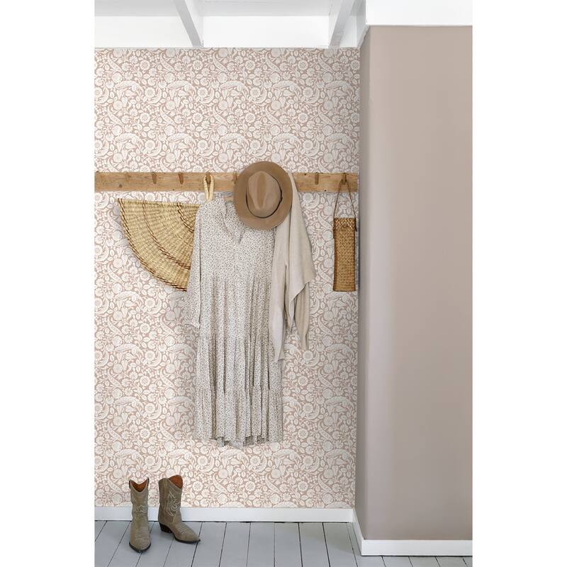 Cordelia Pink Baroque Blooms Wallpaper