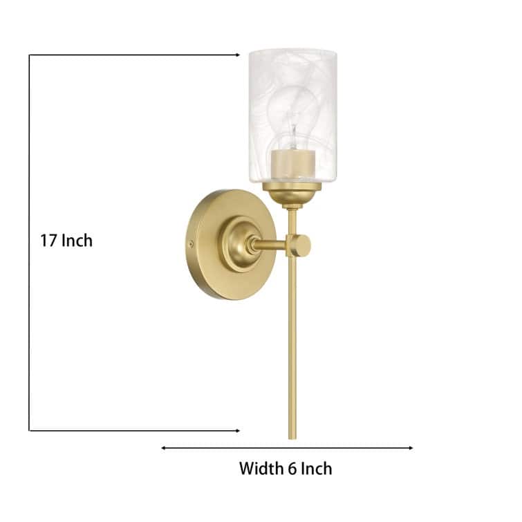 Modern 1-light Sconce Dimmable Wallchiere with Art Glass - N/A