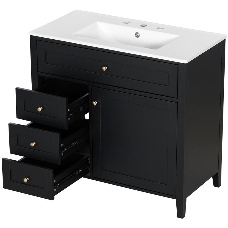 GDFStudio - Adrian Montgomery Modern Freestanding Bathroom Vanity