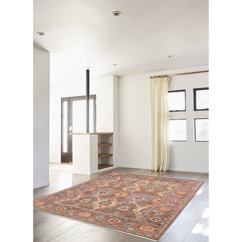 ECARPETGALLERY Hand-knotted Jules Serapi Grey Wool Rug - 8'0 x 10'0