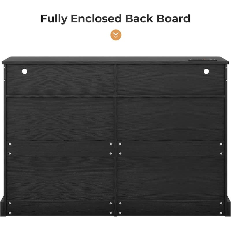 Bedroom Dresser Charging Station Storage Drawers Chest of Drawers