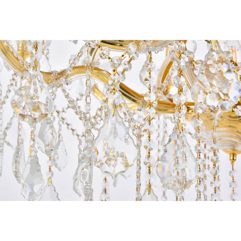 Fleur Illumination Collection Chandelier D:38in H:52in Lt:28 Gold Finish
