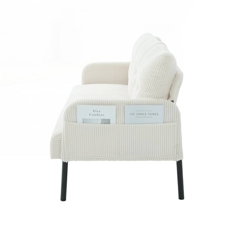 Oversized Loveseat, Modern & Plush Double-seater Sofa, Corduroy Upholstered Couch