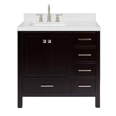 Ariel A036SLCQRVO Cambridge 36" Free Standing Single Basin Vanity Set