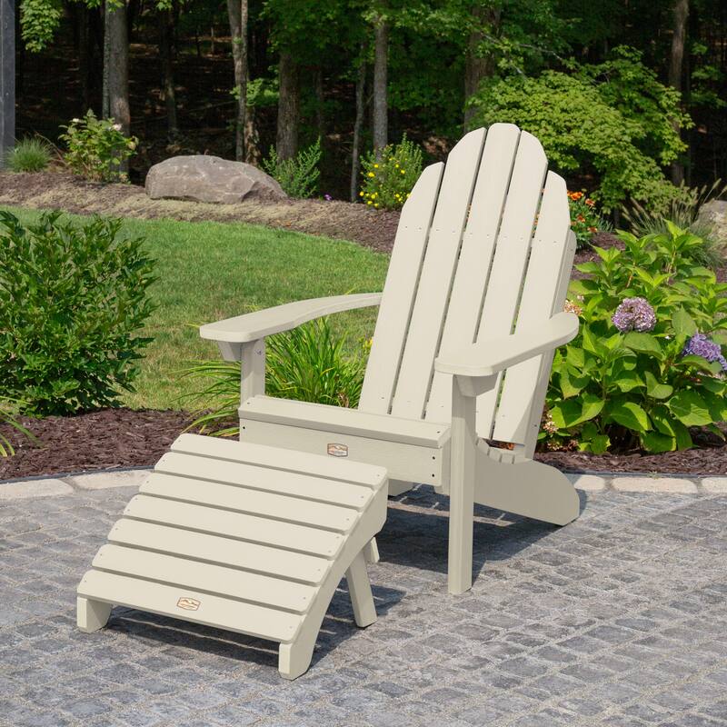 HIGHWOOOD Essential Adirondack Chair with Folding Ottoman