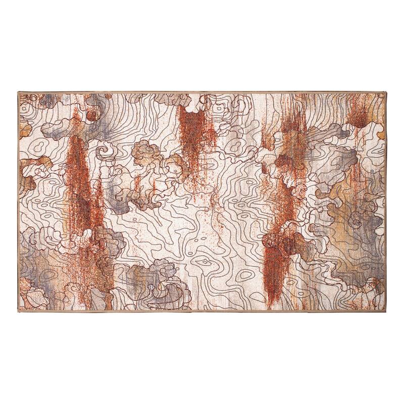 My Magic Carpet Machine Washable Rug Vienna Abstract Natural
