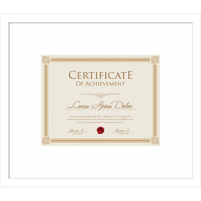 Svelte Clay Grey Framed Picture Frame, Photo Frame - 17x14.5 Matted White 11x9 - Svelte White