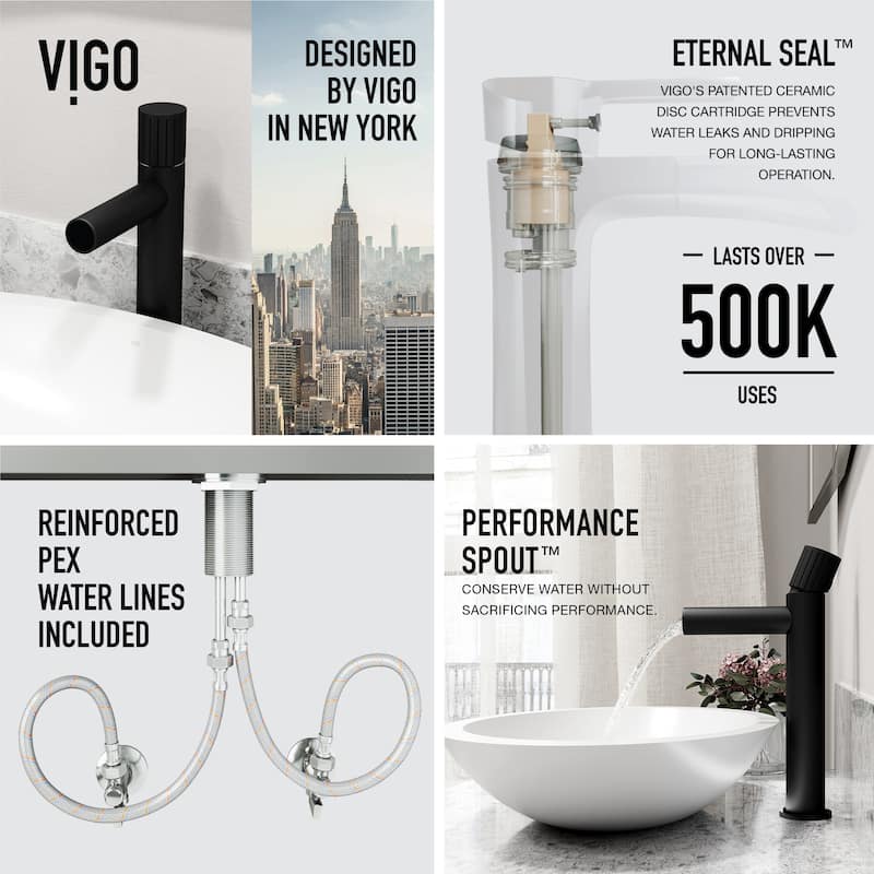 VIGO Ashford 11" H Single Handle Single Hole Vessel Bathroom Faucet