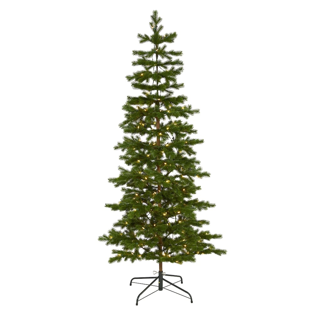 6.5ft. Spruce Artificial Christmas Tree with 200 Warm Multifunction LED Lights and 265 Branches - Festive X-Mas Glow
