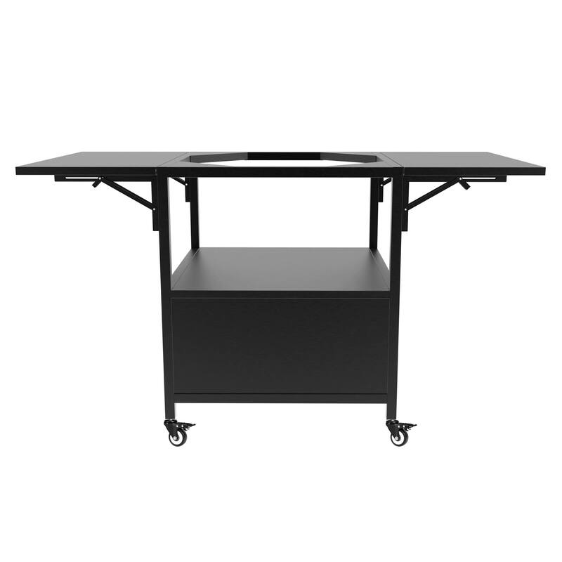 Big Green Egg Table with 2 Folding Side Shelves