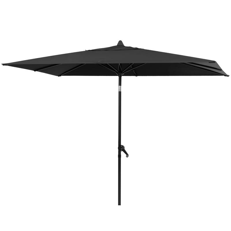 VredHom 9 x 5 FT Outdoor Patio Market Umbrella - Black