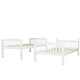 preview thumbnail 10 of 11, Modern Concise Design Versatile Twin Over Twin Bunk Bed,Solid Pine Wood Frame and Guardrails,Full-Length Guardrail