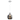 1-Light Metal Hanging Pendant Light with Glass Shade for Kitchen Island