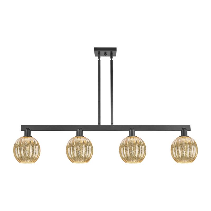 Innovations Lighting Urban Downtown - Preston - 4 Light 48" Globe Shade Stem Hung Island Light