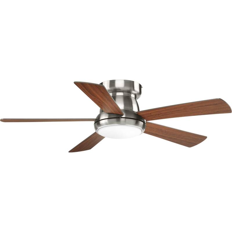 Progress Lighting Vox 52" 5 Blade Hugger Ceiling Fan with LED Light - Brushed Nickel