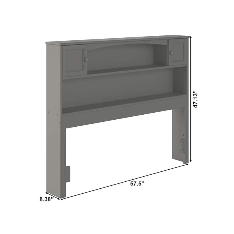 AFI Newport Bookcase Headboard with Attachable Charger