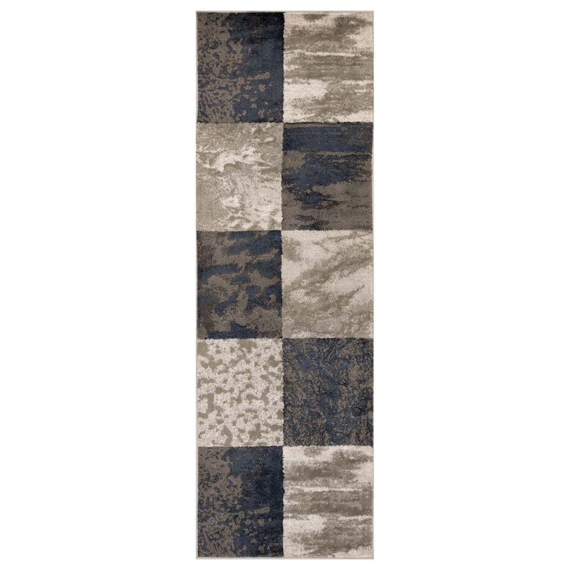 Patchwork Modern Eclectic Color Block Indoor Area Rug by Superior