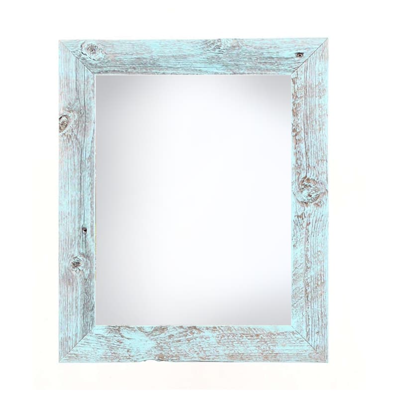 HomeRoots 12" x 18" Blue Solid Wood Hanging Picture Frame