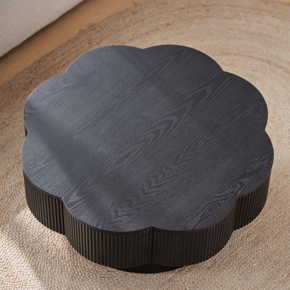 Plum Blossom Shaped Coffee Table with Storage