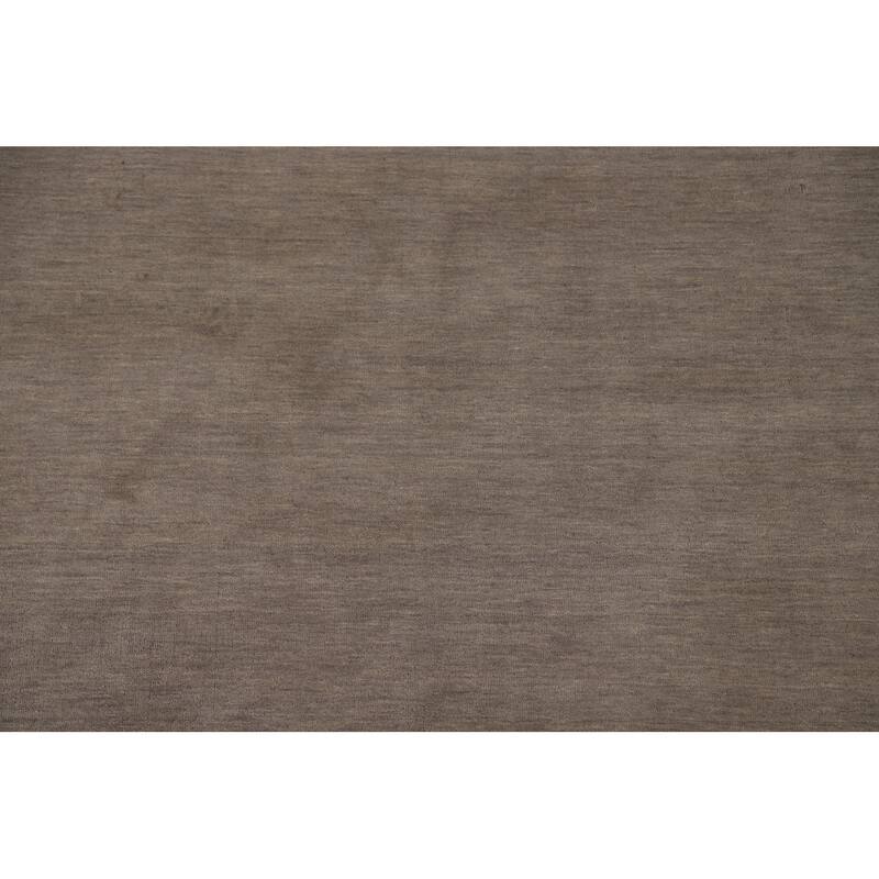 Tribal Brown Gabbeh Oriental Area Rug Hand-Knotted Wool Carpet - 7'1" x 9'9"