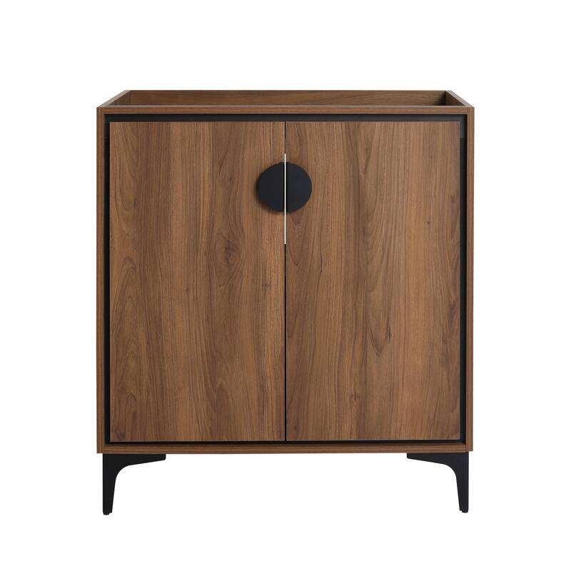 GDFStudio - Levistar Modern Freestanding Bathroom Vanity Cabinet with Soft Close Doors, Metal Tripod, Sink NOT INCLUDED - 30"