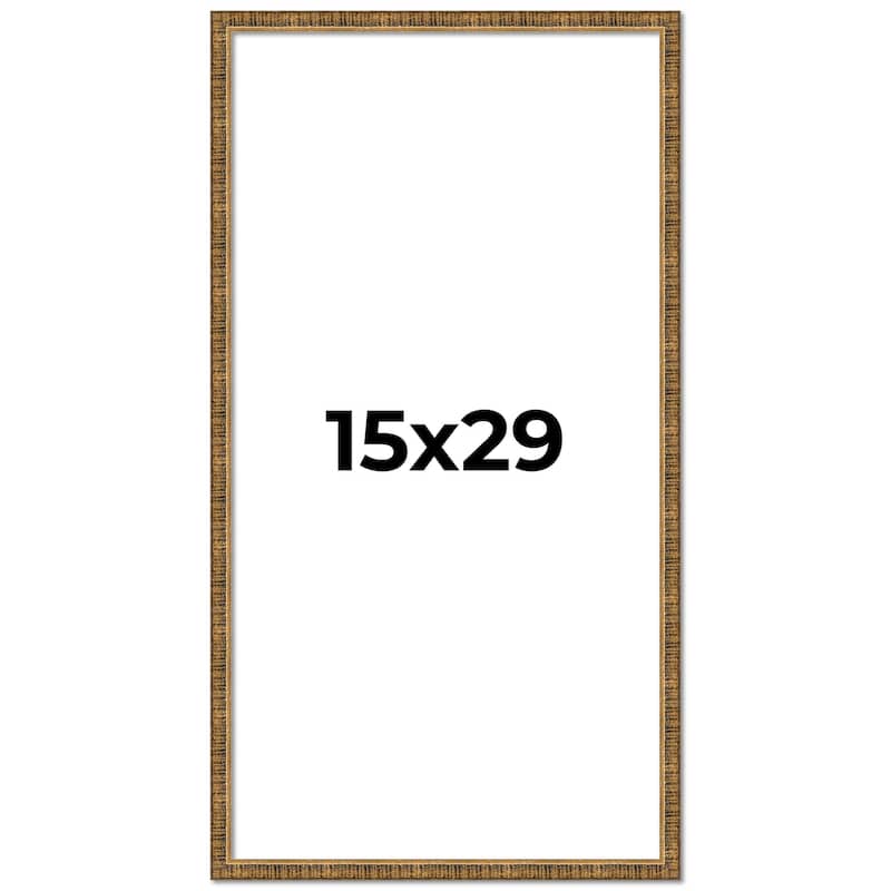 15x29 Frame Gold Kingsley Distressed Solid Wood Picture Frame Width