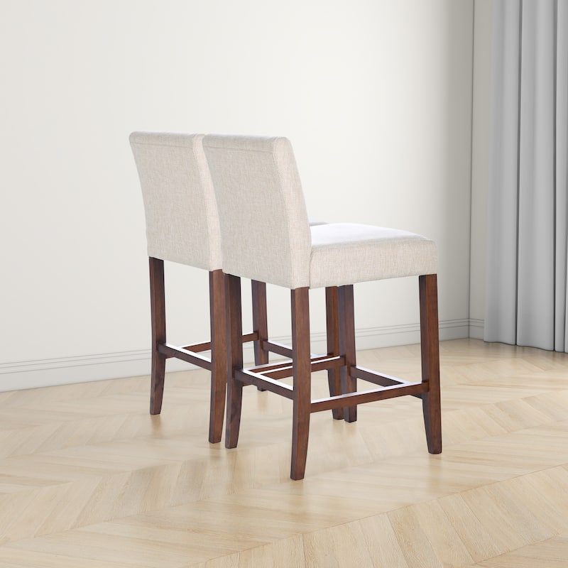 Cirrus Solid Wood Modern Comfy Counter Stool (Set of 2)