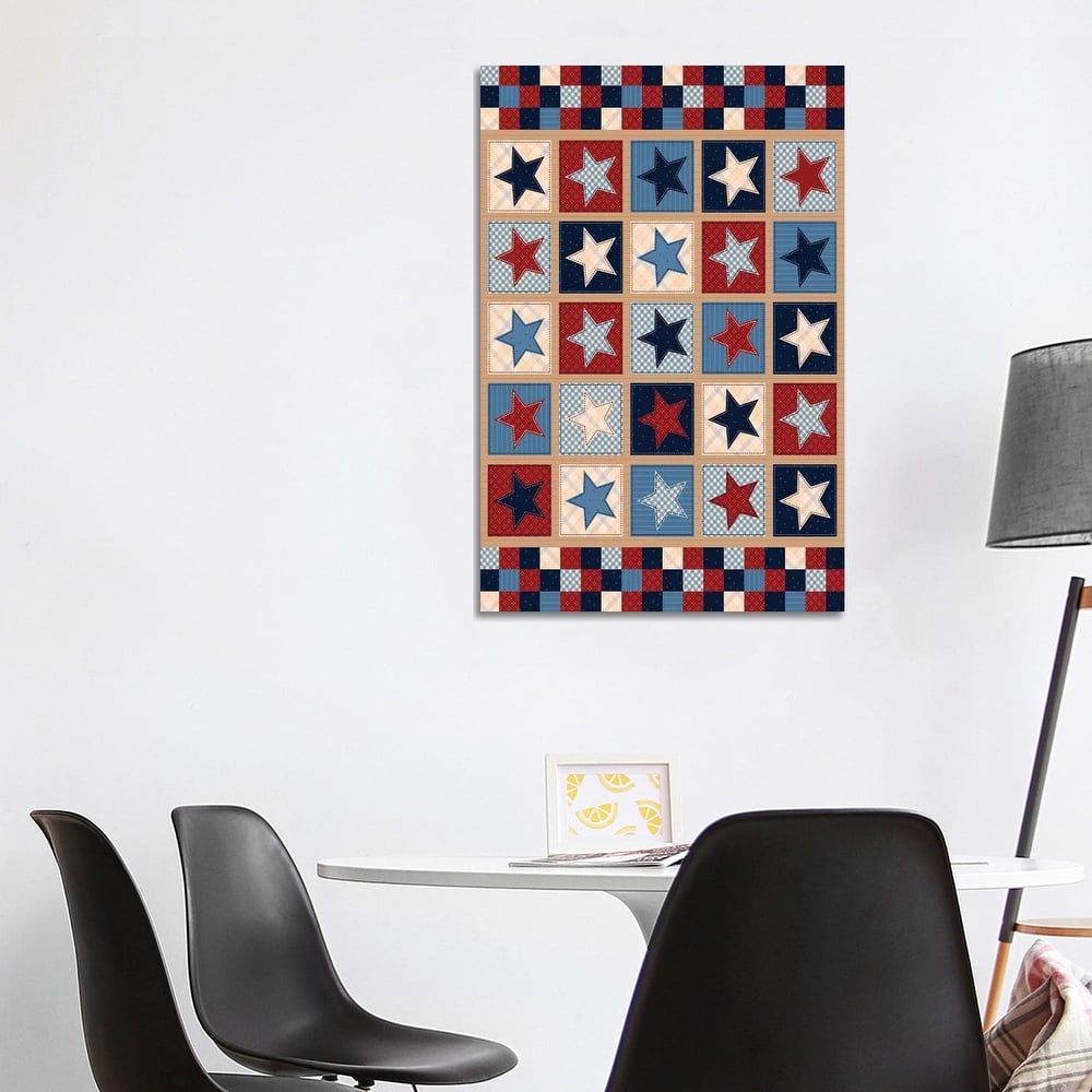 iCanvas "Americana Patriotic Patches II" by Gail Veillette Canvas Print