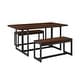 preview thumbnail 11 of 12, Middlebrook Designs Urban 3-Piece Metal and Wood Dining Set