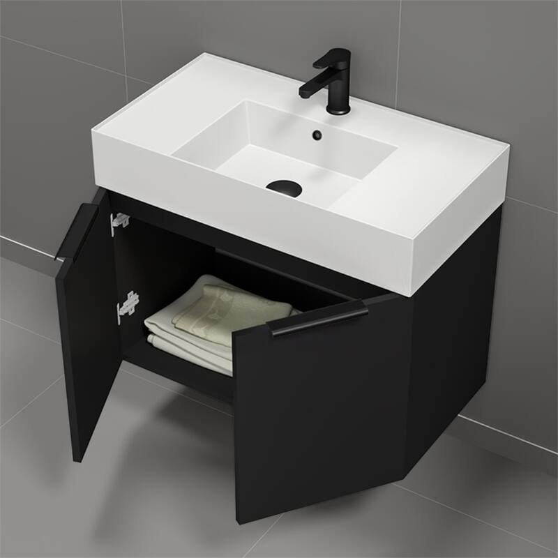 Nameeks Derin-3217-W-C Derin 32" Wall Mounted Single Basin Vanity Set