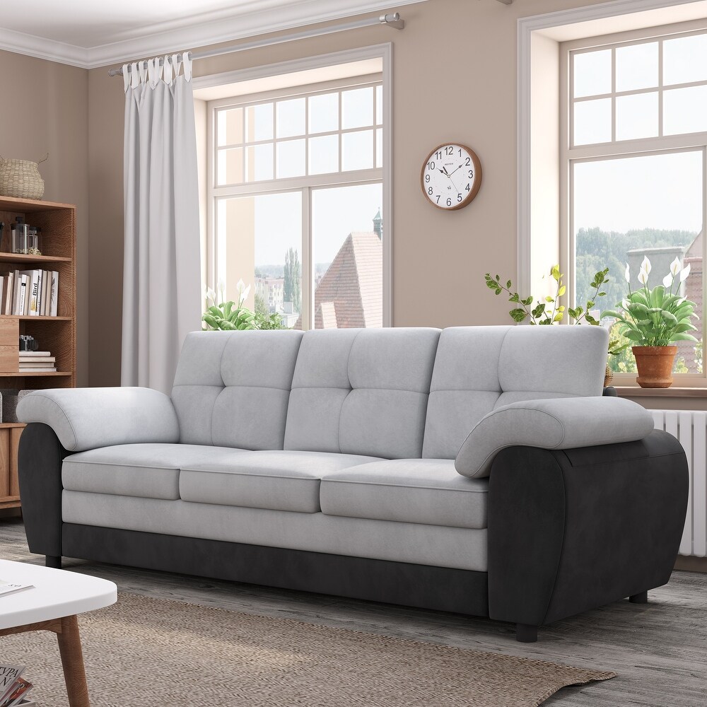 Black Pillow Top Arms Leather Sofas Bed Bath Beyond