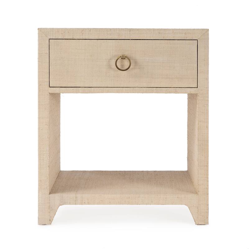 Bar Harbor Raffia 1 Drawer Nightstand