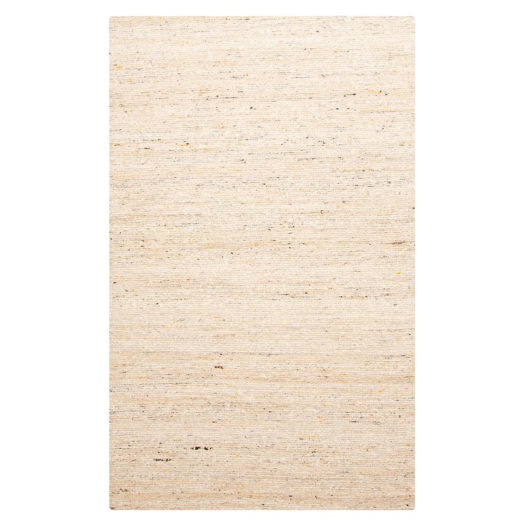 ECARPETGALLERY Braid weave Sienna Beige, Cream Wool Rug - 5'0 x 7'11