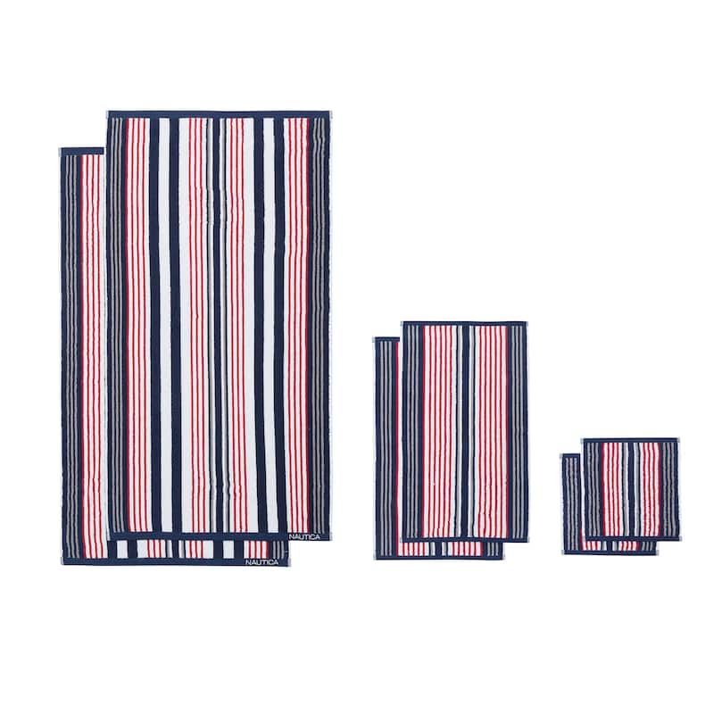 Nautica Yarn Dye Jacquard Cotton 6 Piece Towel Set - 6 Piece