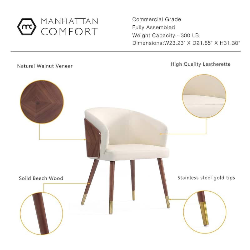 Manhattan Comfort Modern Reeva Leatherette Upholstered Dining Chair