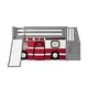 preview thumbnail 24 of 62, Max and Lily Classic Twin Low Loft with Stairs, Easy Slide and Curtain
