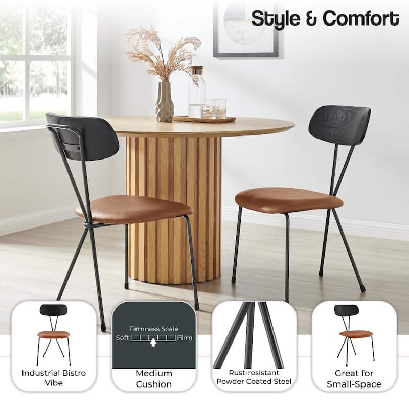 NPD Furniture Elise PU Dining Side Chair (Set of 4)