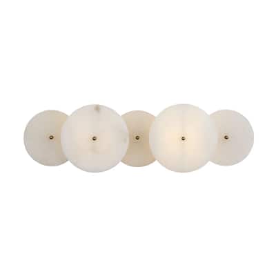 Cosmos 2-Light 20.5-Inch Real Alabaster Stone Bath Fixture - N/A
