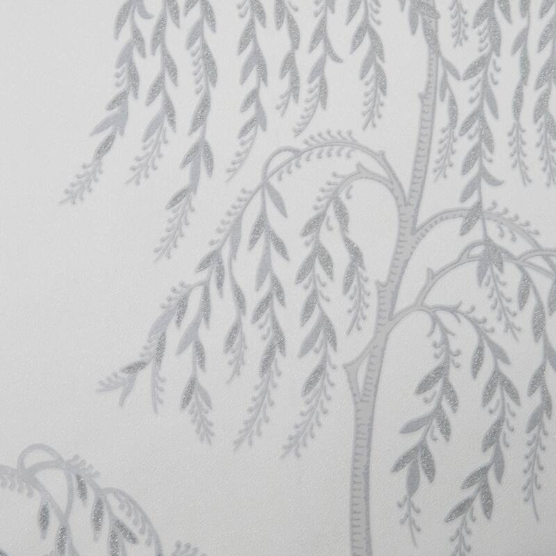 Willow Tree Silver Wallpaper - N/A