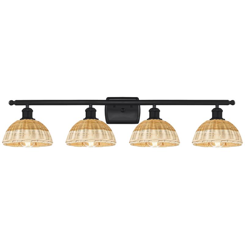 Innovations Lighting Endless Possibilities Ballston - Bristol Natural II - 4 Light 38" Bath Vanity Light - Matte Black