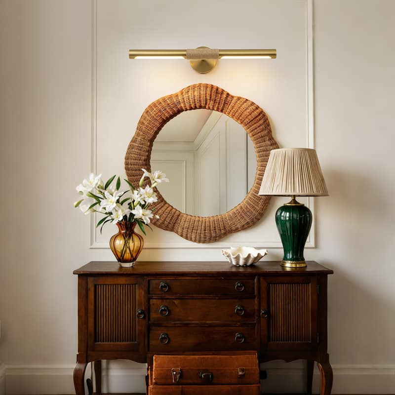 24" Mid-Century Modern Dimmable LED Bathroom Vanity Light Picture Light Art Lights for Wall - Gold