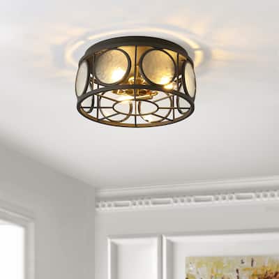 SAFAVIEH Lighting Ander Flush Mount - 13" W x 13" D x 6" H