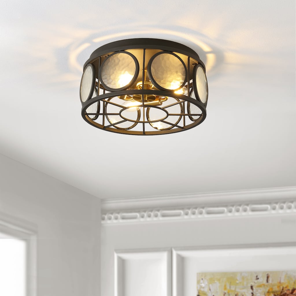 SAFAVIEH Lighting Ander Flush Mount - 13"W x 13"D x 6"H