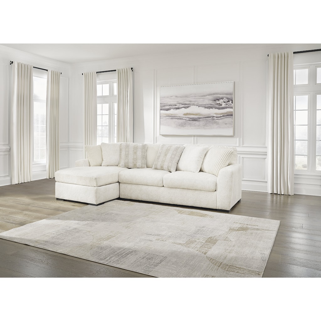 Signature Design by Ashley Chessington White 2-Piece Sectional with Chaise - 121" W x 65" D x 40" H