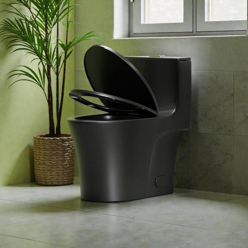 One Piece Elongated Toilet Tornado Flush. ADA Height 17 Inch. Dual Flush 1.1 1.6 GPF. MAP 1000g