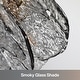 preview thumbnail 5 of 12, 1-Light Smoky Glass Pendant Light with Adjustable Height - N/A