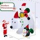 preview thumbnail 3 of 8, Costway 7 FT Tall Inflatable Polar Bear with Penguin Gift Bags & Gift - See Details